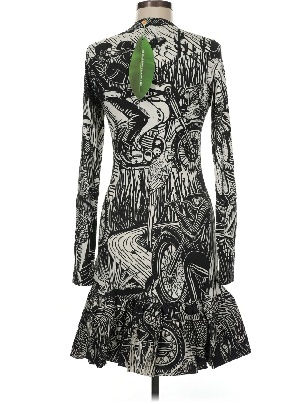 FARM Rio Black Ruta Ruffled Hem Mini Dress - Picture 3 of 10